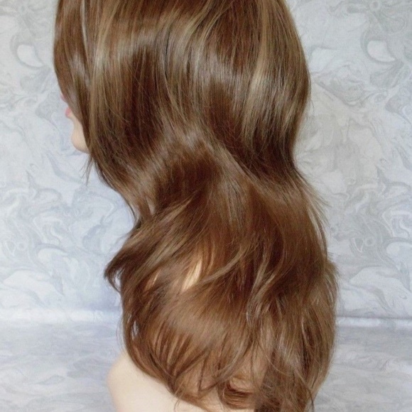 Long Brown Blonde Highlighted Wavy High Heat Wig